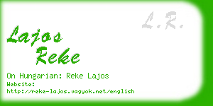 lajos reke business card